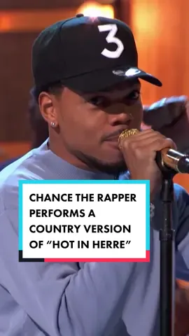 @Chance The Rapper performs a country version of #Nelly’s “Hot in Herre” in Musical Genre Challenge! #ThatsMyJam #FallonFlashback #ChanceTheRapper 