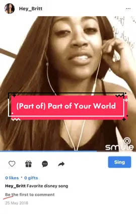 I find it so crazy that I recorded this EXACTLY five years (down to the day) before the release of The Little Mermaid. I had no clue they were doing the movie but with how dramatic I was being, you’d think I thought I was auditioning or something (which is why I’m not showing the whole thing lol). I’m BEYOND excited to see the movie. It was my favorite as a child and Ariel is an absolute dream💜🧜🏽‍♀️ #thelittlemermaid #partofyourworld #partofyourworldchallenge #smule