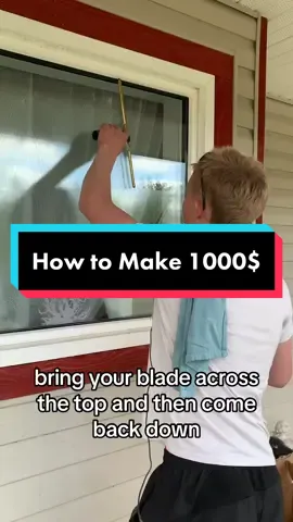 How to fan a window🪟🧼 #windowcleaning  #serviceindustry #sidehustle 