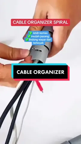 Spiral Cable Organizer Line Wire Protector (1Meter) Cable Protector Wayar Protector Storage Pipe Cord Protector Zip clip easily locks around the loose cords and cables This cable organizer can protect wires from the wear and tear, prevent electric leakage; Harness tangled wires into a single manageable bundle. Organized and tidy, Suitable for computer cab. Put all messy wires of TV, Theater, Computers, etc. easily and neatly into one cord Protect wires from the wear and insulation, and can improve the beauty of bending #Flexible #Spiral #Tube #Cable #Wire #Wrap #Tidy #Organizer #Wrapping #Band #Computer #Cable #Management #Cord #Clip