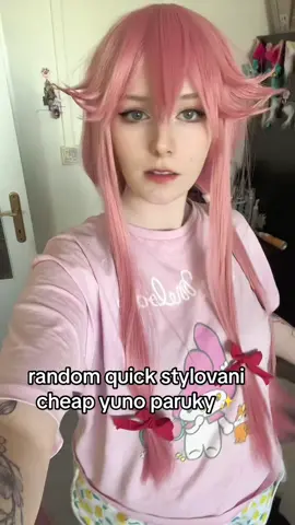 Takovou cheap paruku sem dlouho nemela xdd na yuno staci  #czechcosplayer #czechcosplay #otakucz #wigstyling #yunogasai #cosplaywig #yunogasaicosplay #animetiktok 