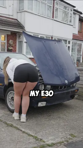 Testing the engine on my E30 👀 #projectcar #bmwe30 #carsoftiktok #cargirls #engines 
