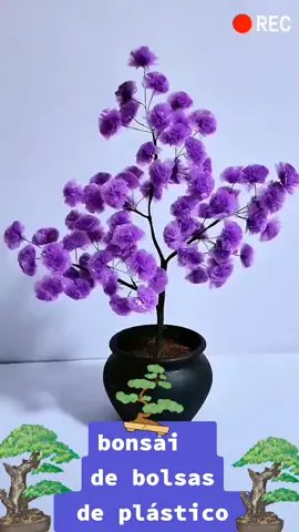 #bondai #manualidadesfaciles #arbolbonsai #arbolitos #morado 
