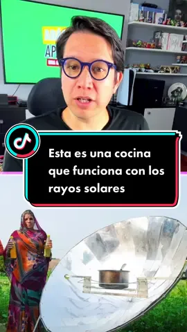 Esta es una cocina que funciona con los rayos solares! #solarcookers #cocina #energialimpa #fyp #tecnologia #adaptateoapartate #AprendeEnTikTok #diegoquiroz 