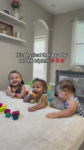 Join us for baby PT! #triplets #tripletsoftiktok #baby #babytok #physicaltherapy #pt #workout #exercise 