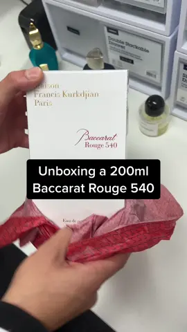 Unboxing a 200ml Baccarat Rouge #fyp #explore #fragrance #fragrancetok #baccaratrouge540 #mensperfume #mensfragrance 