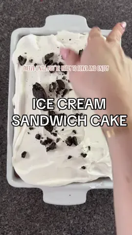 What toppings would you use? #icecreamsandwichcake #icecreamcake #partydesserts #easydessert #EasyRecipe #memorialdayweekend #summervibes #summerentertaining 