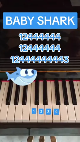 Baby Shark 🐟 #piano #easy #simpletutorial 