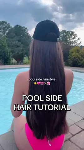 pool side hair ☀️💖🎀✨🌸  #poolside #hair #hairstyle #hairtutorial #clawclip #hairtok 