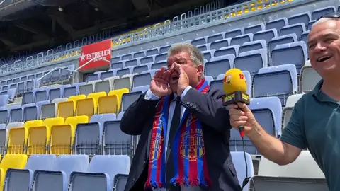 🔊 Así se despedían Joan Laporta y Joan Poqui del Camp Nou 💙❤️ #laporta #joanlaporta #fcb #fcbarcelona #campnou