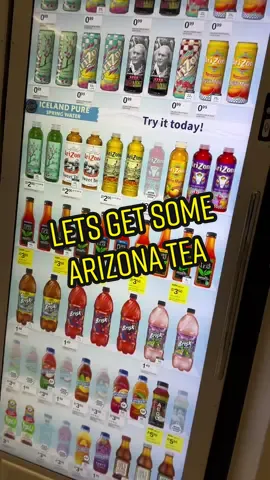 Ok so 2 things, have yall seen these digital fridge screens before? I seen them for the first time last year 😅’ this was at a Walgreens in Downtown Chicago.  Arizona Green Tea is top tier idc what anyone says! #walgreens #arizonatea #walgreensfinds #greentea #digitalscreen #technology #tea 