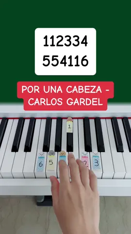 Por Una Cabeza - Carlos Gardel (Piano Tutorial) #porunacabeza #porunacabezacarlosgardel #porunacabezapiano #easypianotutorial #summypiano 