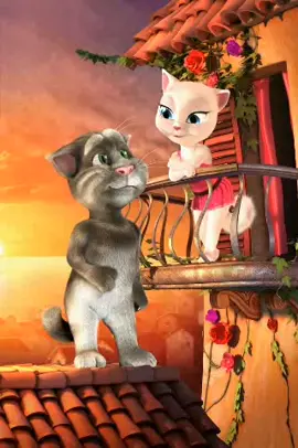 talking tom y Angela cantando #talkingtom @Talking Tom #tomlovesangelaapp #talingangela 