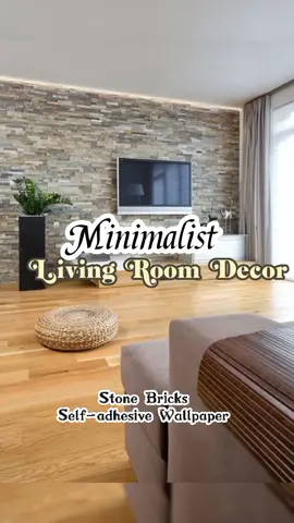 minimalist living room decor stone Bricks self-adhesive wallpaper #stonebricks #stonebrickswallpaper #selfadhesivewallpaper #geminiselection #walldecor #homedecor #tiktokaffiliate #tiktokaffiliatemarketing #foryou #foryoupage #fyp #fyppppppppppppppppppppppppppppppppppp 