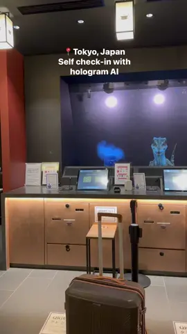The hotel is 💯% manned by hologram AI characters!! From confirmation to issuance of room keys. Cool things definitely happen in Japan 🤩 #WhenInTokyo #japan2023 #OnlyInJapan 