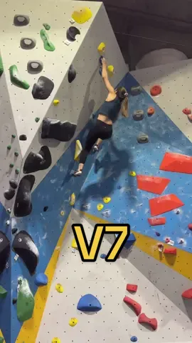 blue v7! honestly felt like a soft 5 but im not a route setter #climbing #indoorclimbing #bouldering #indoorbouldering 