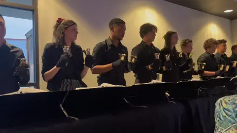 Love my sisters’ handbell choir playing a beauty and the beast medley ❤️❤️❤️ #handbellchoir #music #disney #highschool #beautyandtgebeast #victorychristianacademy 