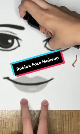 Roblox Face Makeup on Paper ASMR #roblox  #robloxmakeup  #robloxface  #boldmakeup  #asmr  #makeupasmr 