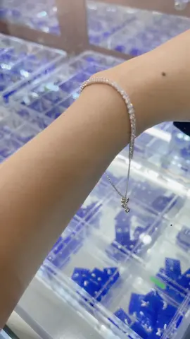 Lắc tay nữ đính đá dây rút #trangsuc #bạc #bactoanthao