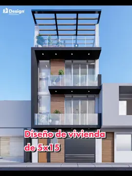 Diseño de Vivienda de 5x15 #arquitectura #casa #construction #viral #remodelacion #design #fachada #JFdesign 