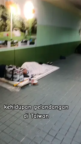 jgn dikira ditaiwaan itu GK ada gelandangan,mereka tinggal distasiun,bawah lorong..