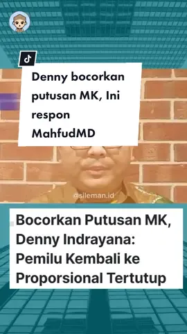 Denny Indrayana (Mantan Wamenkumham) bocorkan hasil putusan MK #pemilutertutup #mahkamahkonstitusi #mahfudmd 