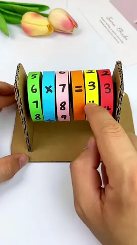 Don't throw away the delivery box, make a children's math learning machine for them!#DIY #fyp #learningmachine #tiktok #tutorial #handmade #popular 