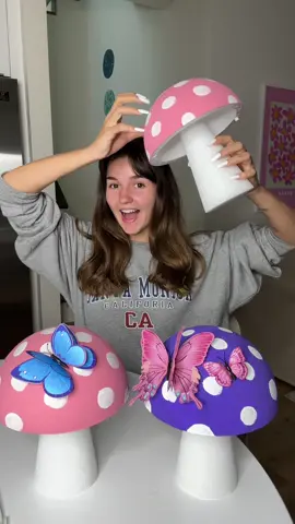 What color should i make ?🍄#DIY #mushroomdiy #partydecor #diyparty #homedecor #decor 