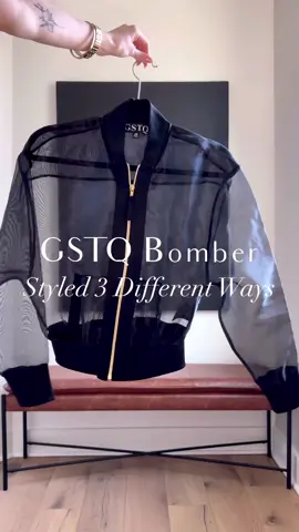 Watch  @Cassandra Wilson style our Best Selling Sheer Bomber Jacket three ways. It's back in stock, but it won't last long.  Which look is your favorite?  #springstyle #springjacket #sheer #sheertrend jackets jacket styling three looks in one 