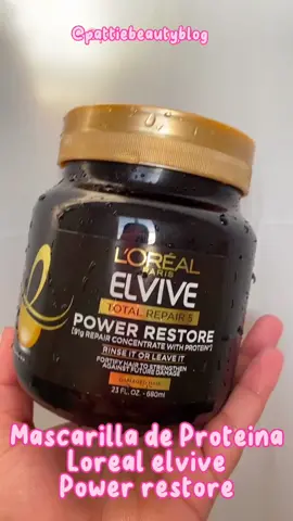 Deben tener una mascarilla de proteina en su coleccion y utilizarla al menos una vez al mes, creeme ¡VERAS LA DIFERENCIA EN TU CABELLO! #hairtok #haircare #cabello #cabellolargo #cabellosaludable #lorealelvive #powerrestore #proteina #mascarilla 