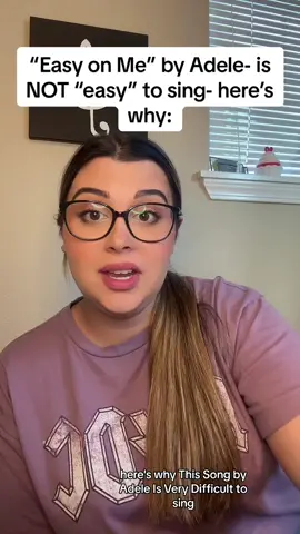 “Easy on Me” by Adele is NOT “easy” to sing. Heres why!  What do you think? Does this song feel easy for you?  #voiceteacher #vocalcoach #singingtips #howtosing 
