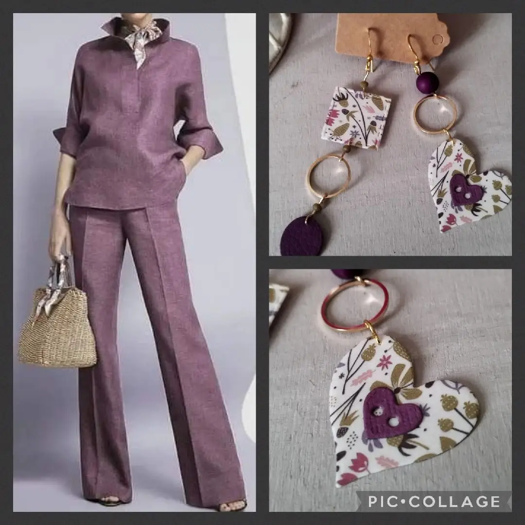 raffinato e romantico. orecchini in carta plastificata con fantasia floreale #gioiellipersonalizzati #orecchini #ekleticjewels #modaprimavera2023 #abbinamentoperfetto #gioielliartigianali #carta #romantic #rosa #floreale #