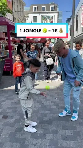 1 JONGLE🎾 = 1€💰                                                       (Part 2 dans quelle ville📍) #bxl #ericfreestylee #pourtoiii 