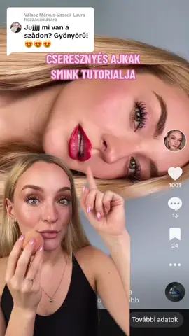 Válasz @Márkus-Vasadi Laura részére tadaam!💋🍒😍 Így és ezekkel készült ez az ajaksminkem.☺️ Minél vékonyabban rajzolod körbe, annál nagyobb területen lesz meg ez az ombre hatás, próbáljátok ki!❤️ #cherrylips #kyliejennerinspired #pirosruzs #vörösajkak #juicylips #fényes #szájfény #csillogó #szájsmink #ígycsináltam #sminktutorial #gyorssmink #magyarsminkes #sminktrükkök #sminktips #sminktippek #sminktok #sminkes 