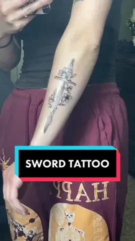 Finally got my sword tattoo ⚔️ @Hunter Byerly did a fantastic job!! #tattoo #swordtattoo #got #sword #fantasysword 