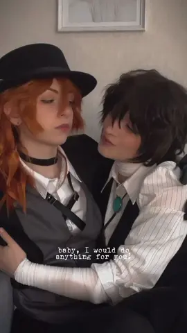 BOMBASTIC side eye 👀 @Cam as the most perfect chuuya 💗💗 #chuuya #dazai #soukoku #bsd #bungoustraydogs #cosplay 