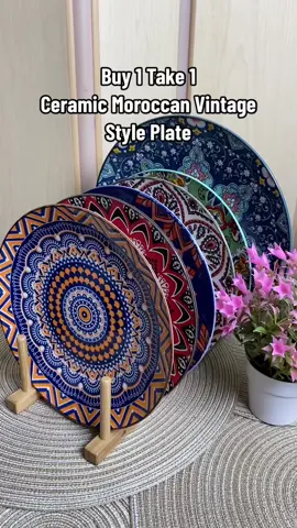 Ceramic Moroccan Vibtage Style Plate#fypシ゚viral #budolfinds #vishine #tiktokfinds #bowls #japanesebowl #dinnerplate 