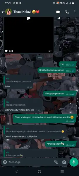 with my Thaai kelavi 😃🌸 #stitchbby19 #💙🖤 #malaysiangirl #friendship #trendtiktok #comedy #vadivelucomedy #tiktokmalaysia #whatsappchat #withlove #thaaikelavi 