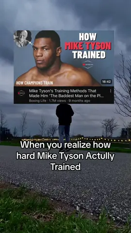 Running milles with weighed vest even at 14 is crazy #miketyson #boxing #miketysonboxing #trainingmotivation 