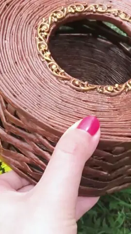 DIY Recycled Wicker Basket #foryourpage #fyp #handmade #learn #crafts #LearnOnTikTok 