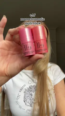 @e.l.f. Cosmetics monochromatic multi-stick blushes✨ shades “glimmering guava”🌺 & “dazzling peony-pink”🌸 which one is your favourite🤗? #elfcosmeticsreview #elfblushes #elfmonochromaticmultistick #elfblush 