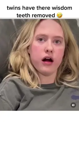 When twins get their wisdom teeth out… things can get interesting 😂 #wisdomteeth #reaction #dentistry #teeth #funny 