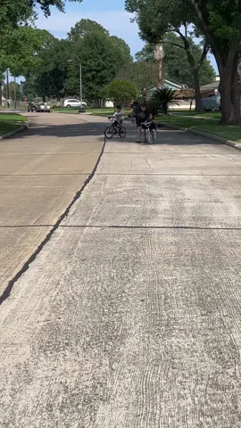 When trying to save your daughter from falling off the bike goes wrong 😂 