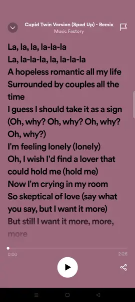Title: Cupid #song #songwithlyrics #ilovemusic #goodmusiclyrics #foryoupqgeシ #speedupsongs #musicvibesmood #lyricalvibes #musiclyricsvideos #speedupsonglyrics #editor #spotifylyrics 