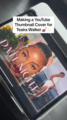 Create With Me: Youtube Thumbnail for Teaira Walker ✨💖 if you’re in need of a YT thumbnail check out our etsy store!! LINK IN the comments x #teairawalker #youtubethumbnail #youtubebranding #blackgirltiktok #blackfemaleyoutuber #etsyshop #influencermarketing #digitalproducts *This is just for fun and not a real thumbnail*