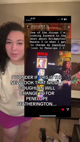 I’m really curious on what Penelope Fetaherington’s new icon will be! Who else has Pen as their Netflix icon🙋🏽‍♀️ #bridgerton #bridgertonseason3 #bridgertonnetflix #penelopefeatherington #nicolacoughlan 