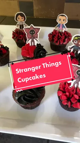 Stranger Things Cupcakes for my daughter’s birthday! #homebaker #homebakery #strangerthings4 #strangerthingscupcakes #birthdaycupcakes #baledbythelake #allthingssweet #kenora #ontario #lotw 