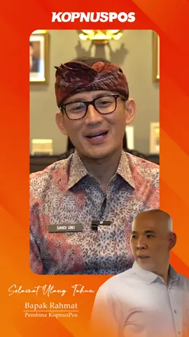Selamat ulang tahun Bapak Rahmat selaku Dewan Pembina KOPNUSPOS, semoga panjang umur dan sehat selalu supaya terus bisa menginspirasi. KOPNUSPOS menggelar tasyakuran untuk merayakan ulang tahun Bapak Rahmat ke-57 selaku Dewan Pembina KOPNUSPOS yang pelaksanaannya bertempat di Gedung KOPNUSPOS, Tebet, Jakarta Selatan, pada hari Senin, 29 Mei 2023✨ Berikut beberapa ucapan dari kerabat dan sahabat meliputi : -Pak Hatta Rajasa (Ketua Dewan Pembina Kopnuspos) -Pak Guruh Sukarnoputra (Dewan Pembina Kopnuspos) -Pak Sandiaga Salahuddin Uno (Menteri Pariwisata dan Ekonomi Kreatif Republik Indonesia) -Pak Ariyandi (Direktur Operasional PT. Taspen) -Pak Tatang Budie Utama Razak (Dubes Indonesia Untuk Kolombia) -Pak Fary Djemy Francis (Komisaris Utama PT. Asabri) -Pak Haris (Direktur Bisnis Jasa Keuangan POS Indonesia) -Pak John Kosasih (Direktur BCA) -Ibu Rita Montagna (Presiden Direktur MNC Bank) -Ibu Yuli Melati Suryaningrum (Presiden Direktur BCA Syariah) -Pak Sasmaya Tuhuleley (Presiden Direktur Sea Bank) -Pak Junedy Liu (Direktur Bisnis Sea Bank) -Ibu Lanny Budiati (CEO BCA Digital) -Pak Aditya W. Windarwo (Direktur Utama Bank Neo Commerce) -Pak Samsul Purba (Direktur Utama PT. MGPA) -Pak Priandhi Satria (Wakil Direktur PT. MGPA) -Pak Oey Tunky Kurniawan (Direktur Utama PT. Toko Pintar Indonesia) -Ibu Inggrit Kansil (Politisi/Public Figure) -Ibu Jennifer Supit (Pengusaha/Public Figure) -K.H Ali Akbar Marbun (Tokoh Agama Nasional) Terima kasih banyak atas ucapan dan doa dari para sahabat dan kerabat Pak Rahmat🙏