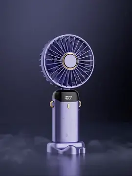 Quạt cầm tay mini gấp gọn 5 cấp độ gió sạc pin tiện dụng, dung lượng pin 6000mAh đèn led hiển thị % pin xoay 90 độ #https://shope.ee/9KD8wbLMyw