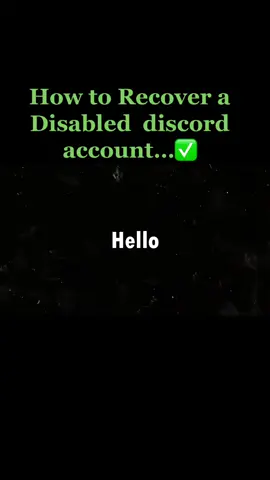 How To Recover My Disabled Discord Account #banned #hacked #disabled #deactivated #gothacked #e.t.c 